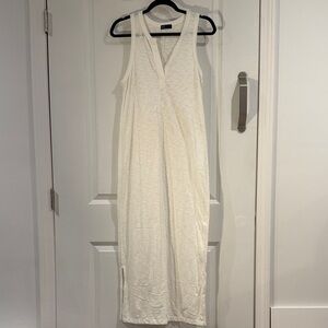 Gap white cotton maxi dress